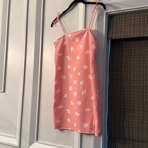 Pink Floral Slip Dress